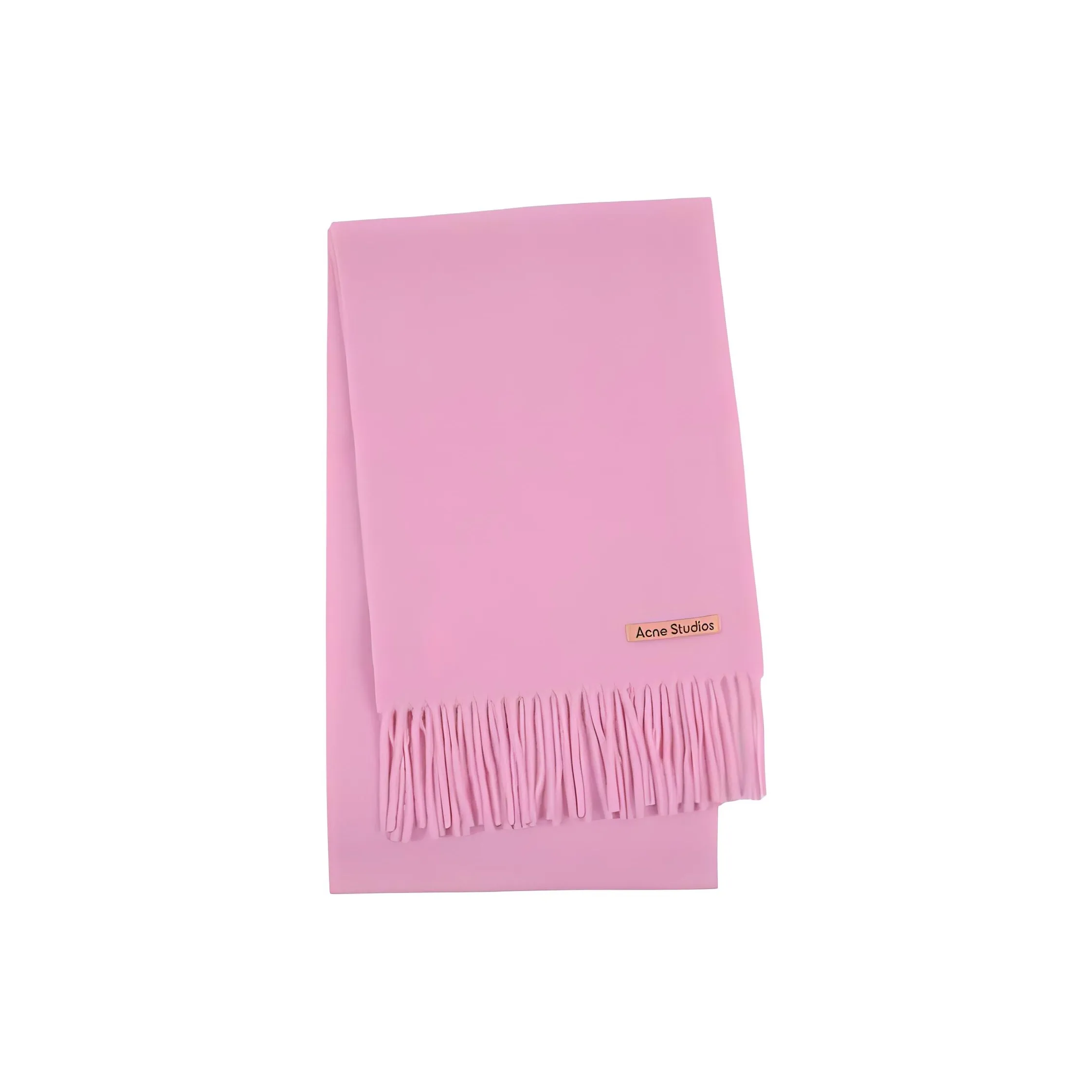 ACNE STUDIOS Шарфы из трикотажа Wool Knit Унисекс Хлопок Конфетный Розовый