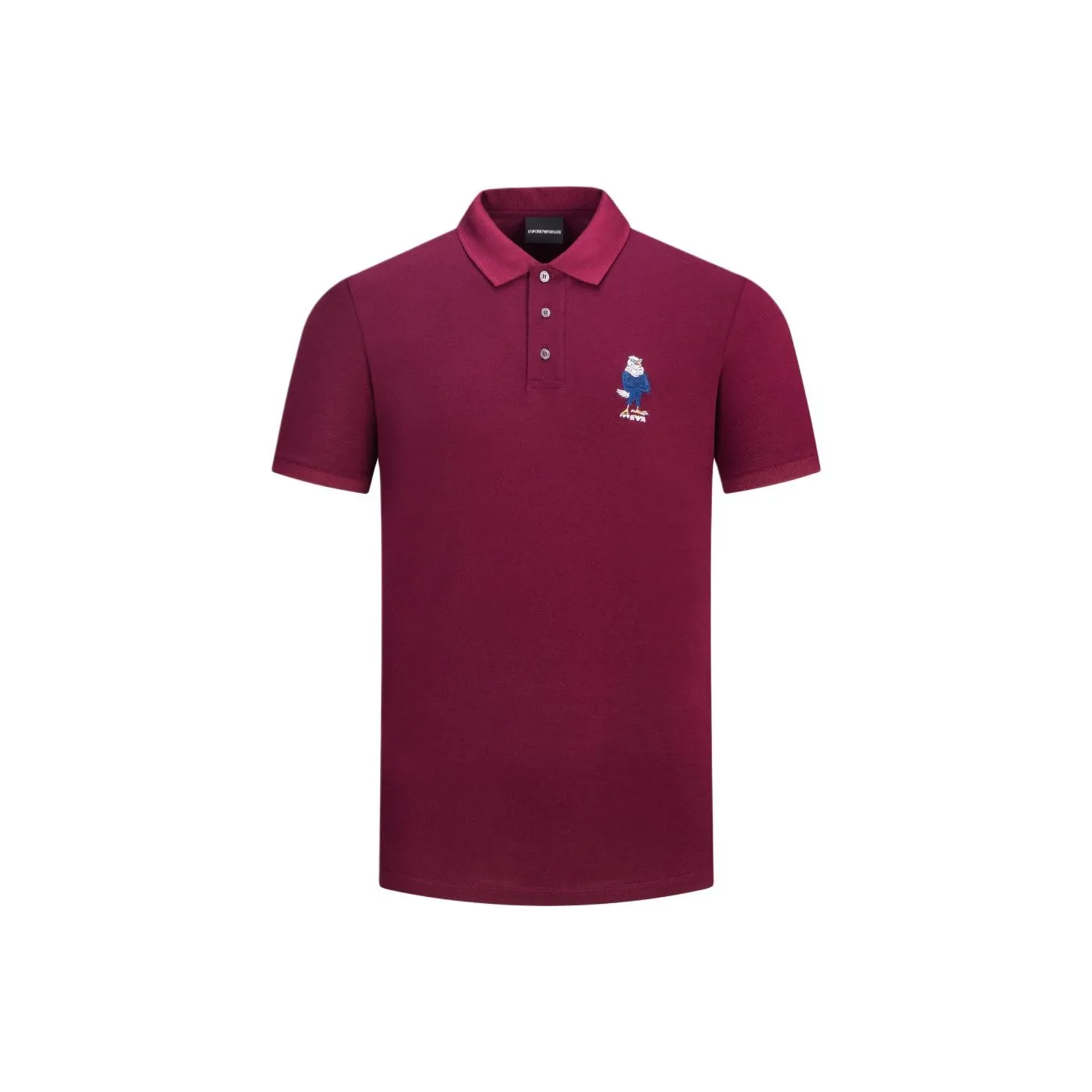 EMPORIO ARMANI EA Мужская рубашка поло бордового цвета
