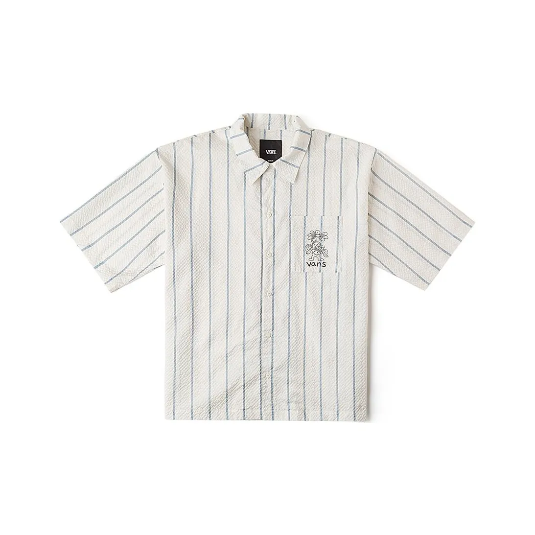 VANS SS24 Рубашка Унисекс Синие Полосы