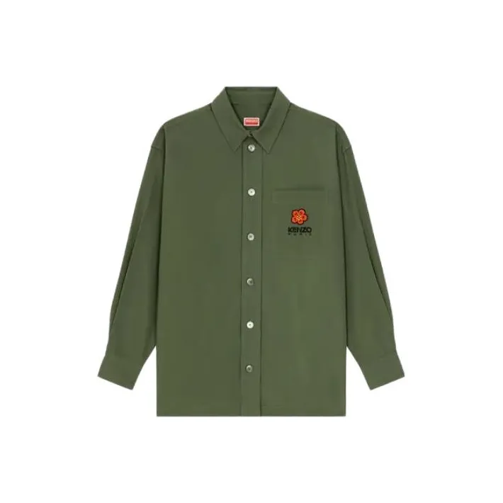 KENZO Зеленые Мужские Рубашки