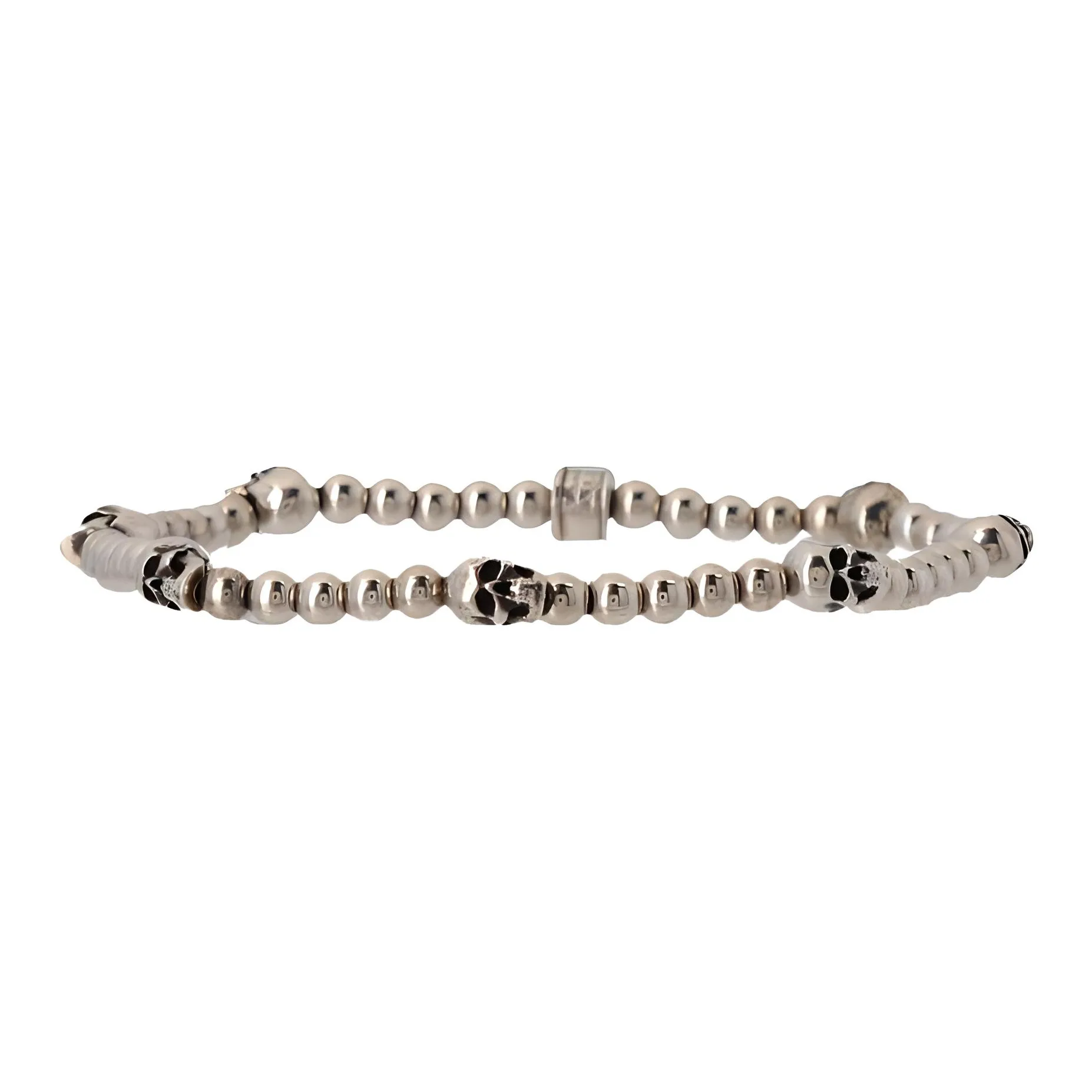Alexander McQueen Beaded Skull Bracelet