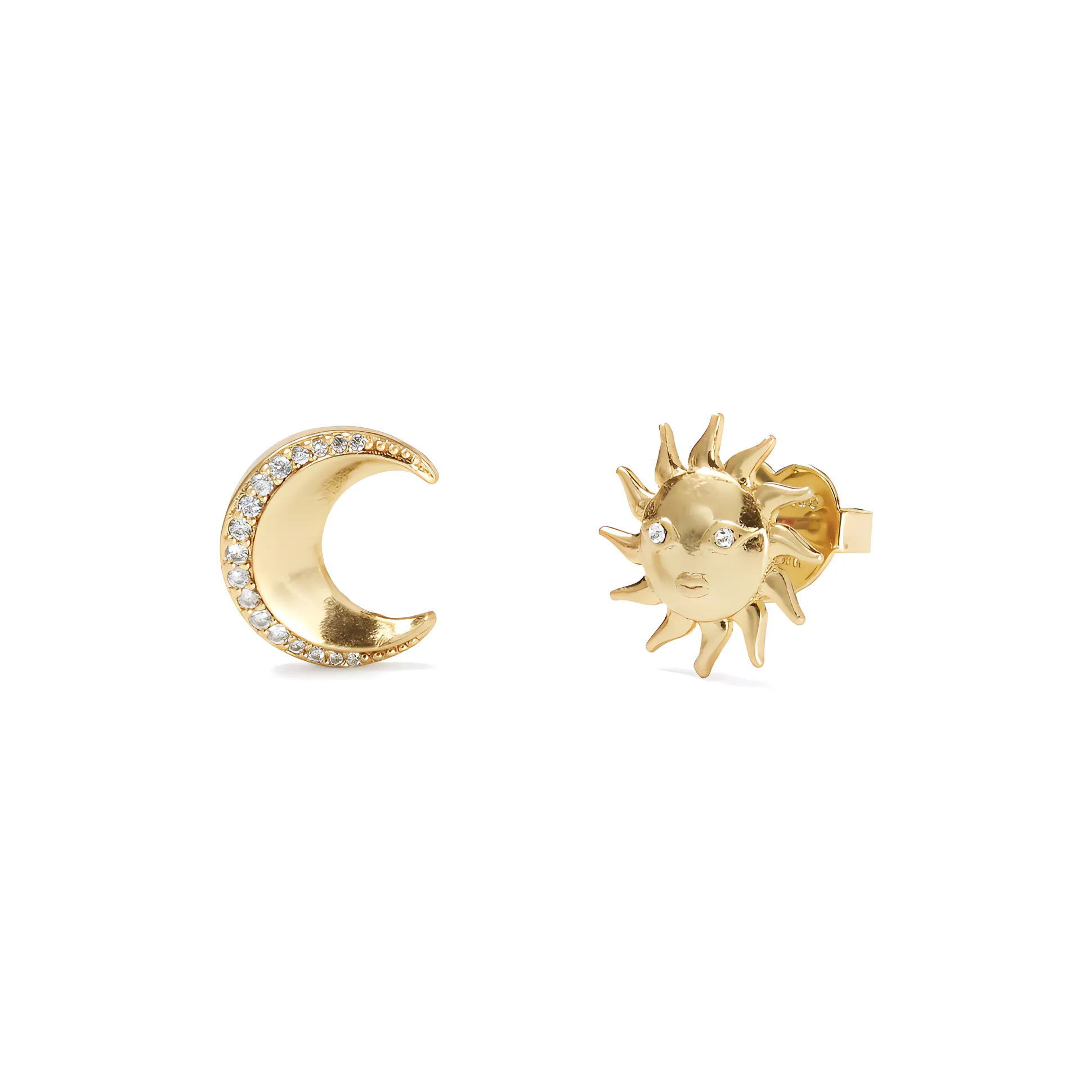 Kate Spade Electroplated, Metal, Cubic Zirconia, Glass Stone Stud Earrings Women's Gold