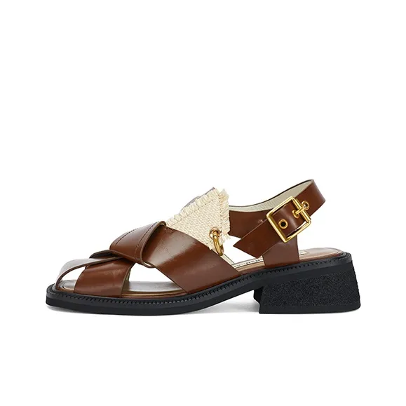 SUGARSU Римские сандалии Женские Коричневый