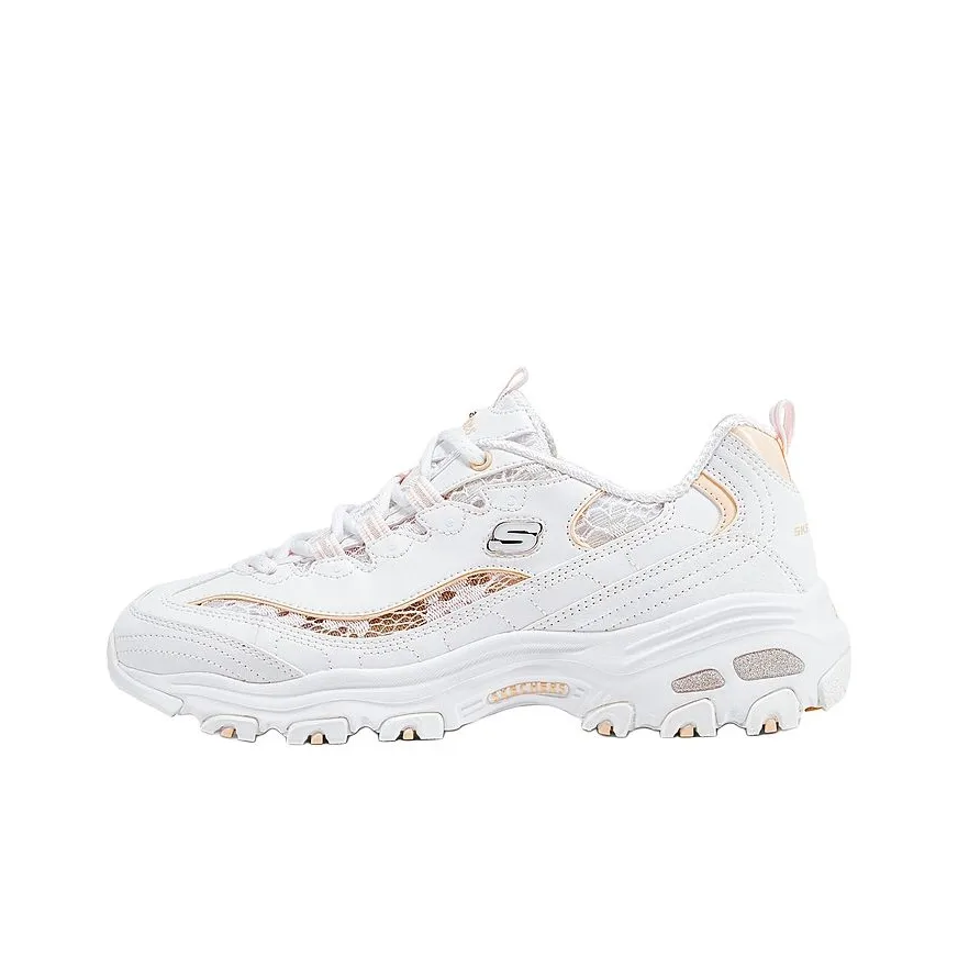 Skechers D'LITES 1,0 Устойчивая к истиранию Низкая Повседневная Обувь Женская Белая