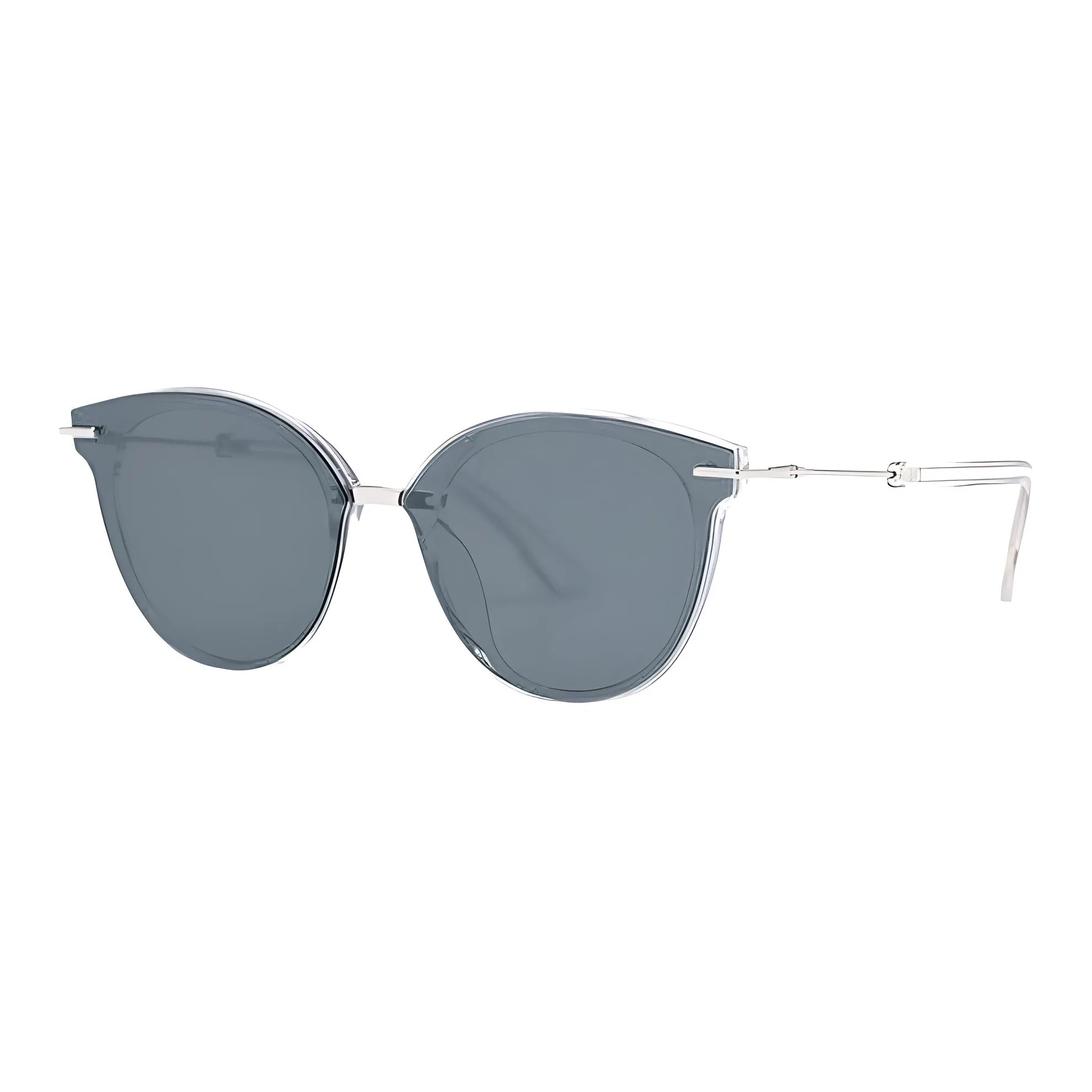 PORTS Plate Frame Metal Butterfly Sunglasses Women's Silver