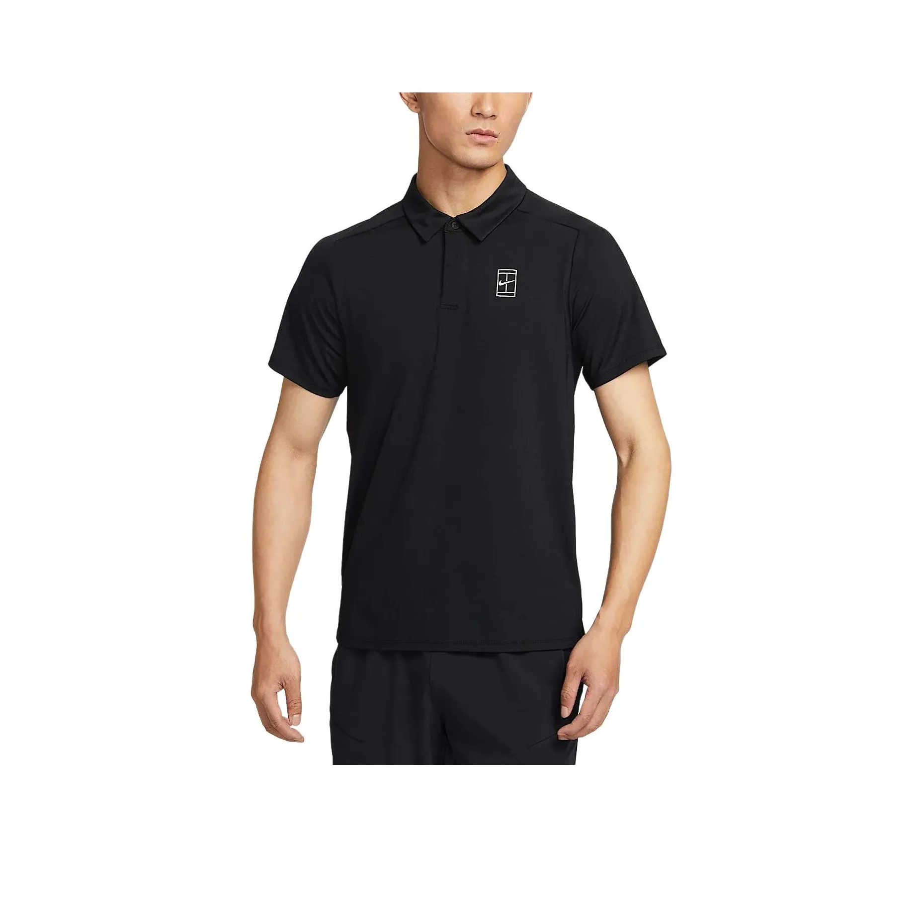 Nike Court AdvantageDri Форма T Рубашка Мужская Черная Белая