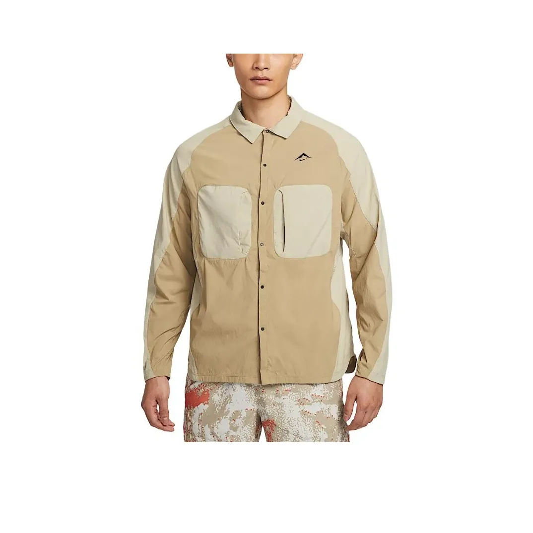 Nike Dri Fit ADV Куртка Мужская Абрикосовый Чай Коричневый Пустынный Хаки Черный