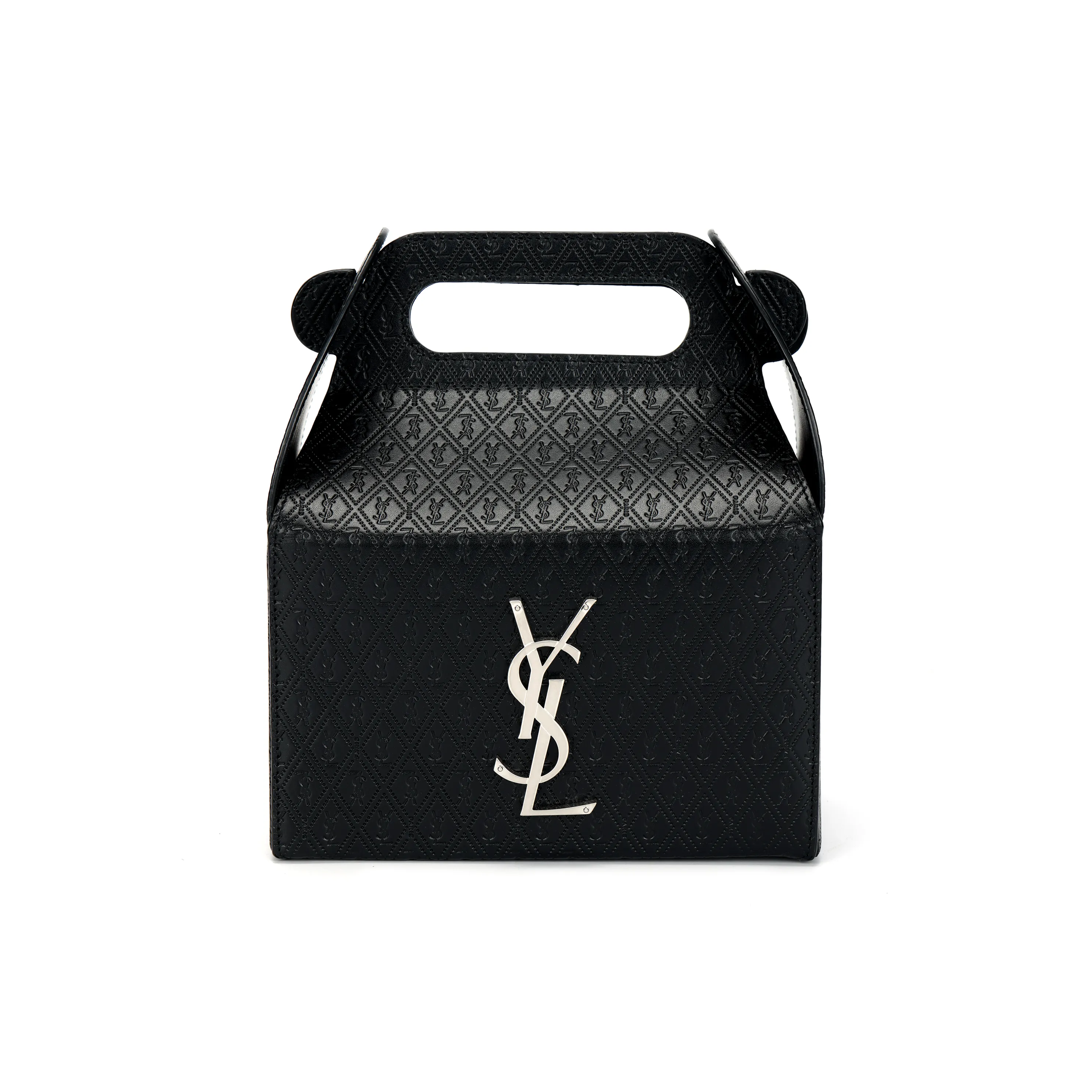 SAINT LAURENT Leather Handbag Regular Men's Black
