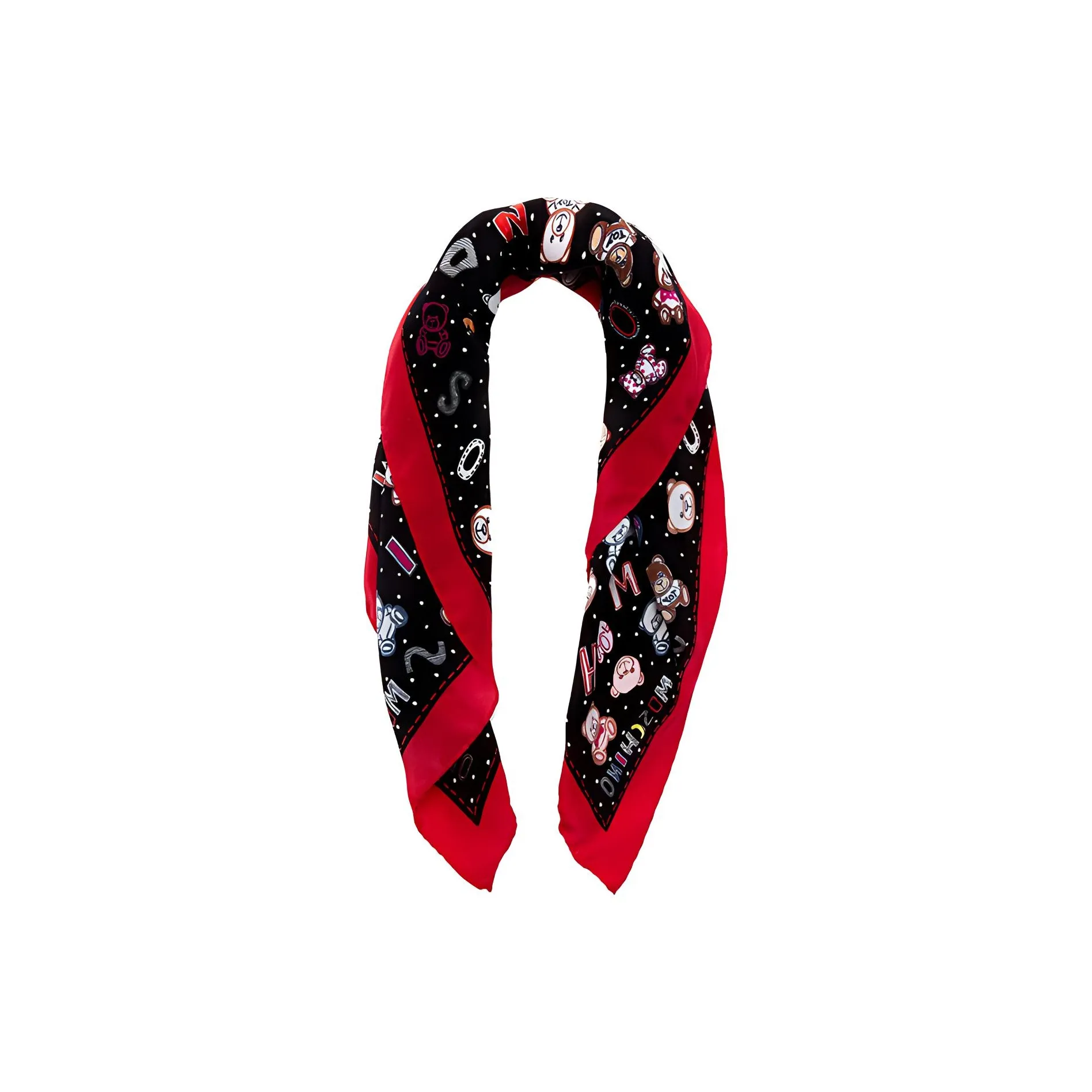 MOSCHINO Шелковые шарфы Женские Черный