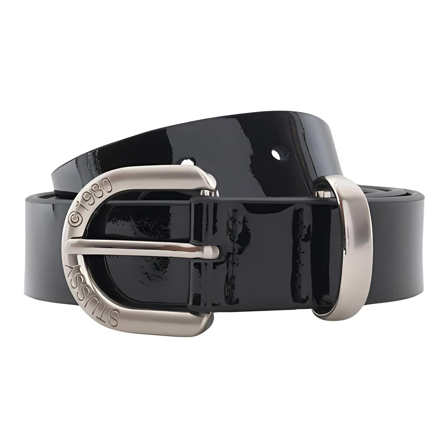 Stussy Логотип Идентификация Коровья кожа Ремни Унисекс Многоцветные Ширина 2,8 см