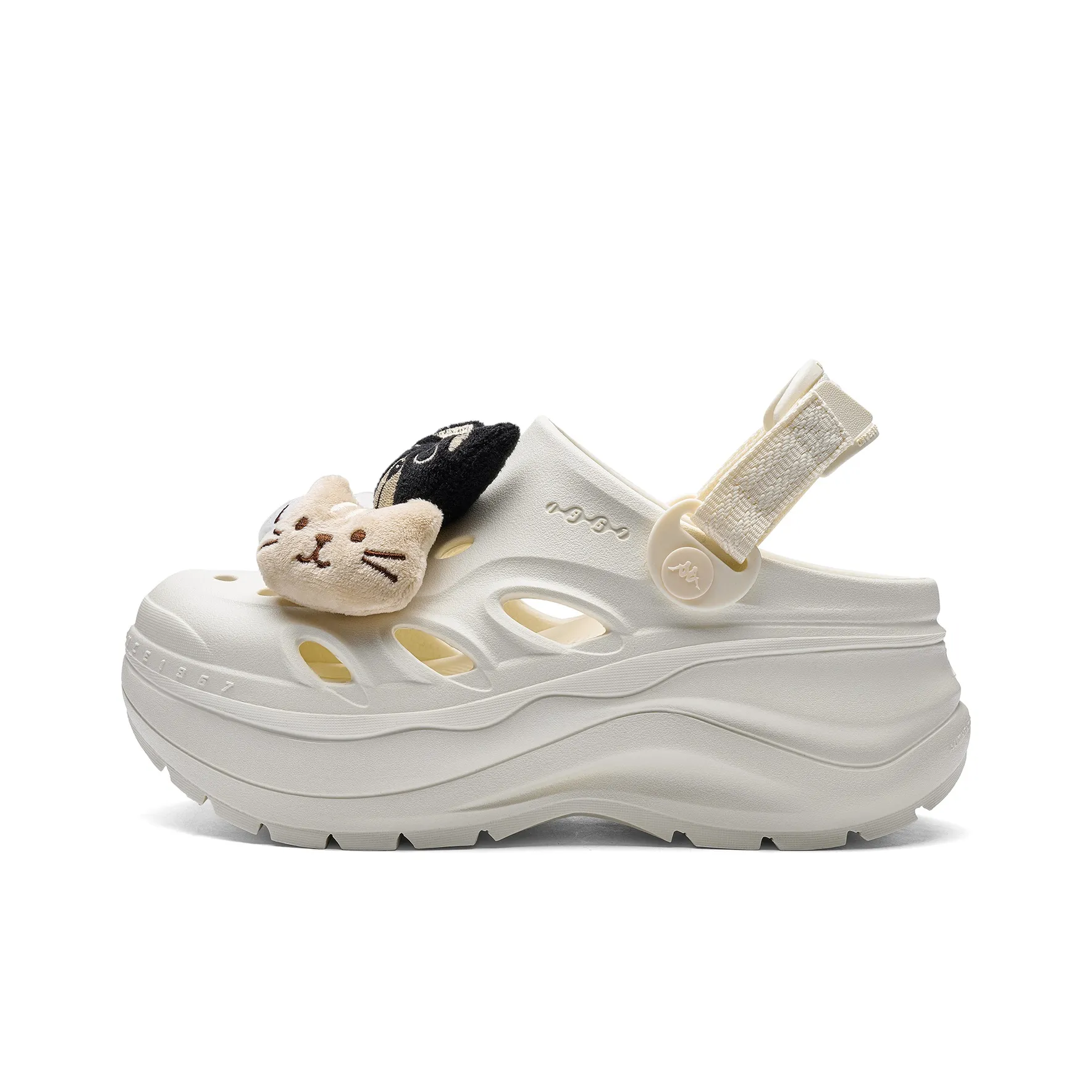 Kappa Street Style Avant Garde Back to Back Clogs Women's Winter Day White