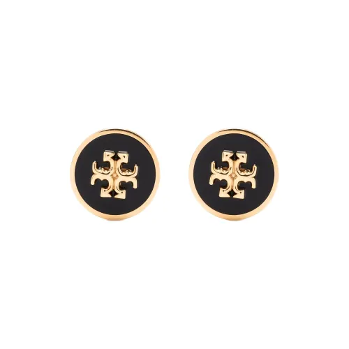 Tory Burch Серьги с брассовыми заклепками, черного цвета, унисекс