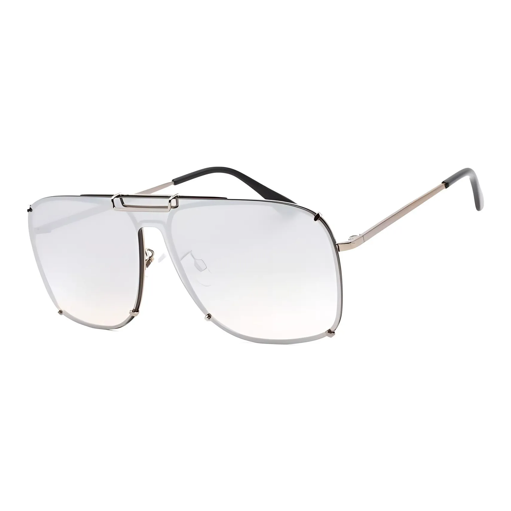 GUESS Metal Irregular Shape Sunglasses Men's Gray