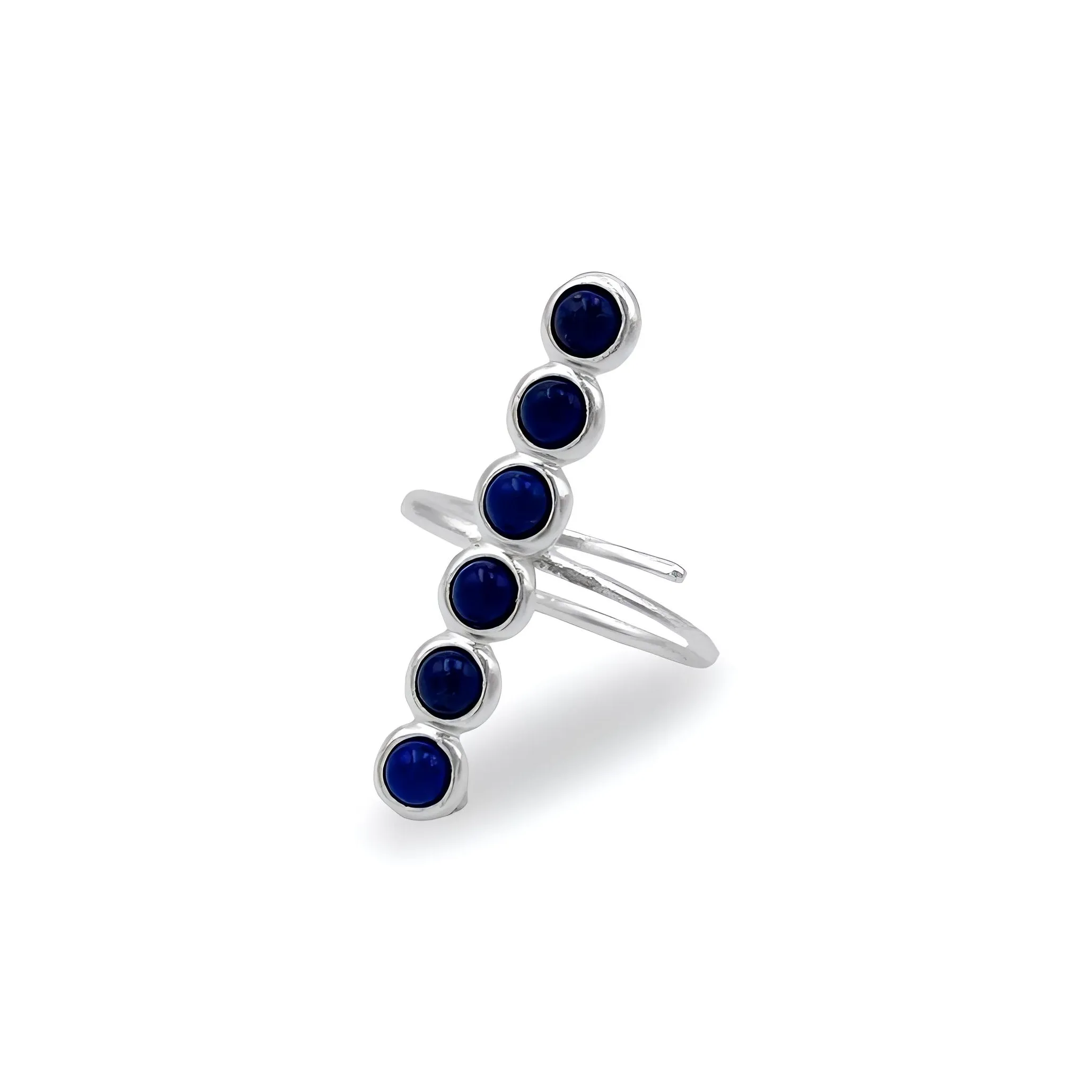 Qurioustone 925 Sterling Silver Open-Ended Ring Unisex