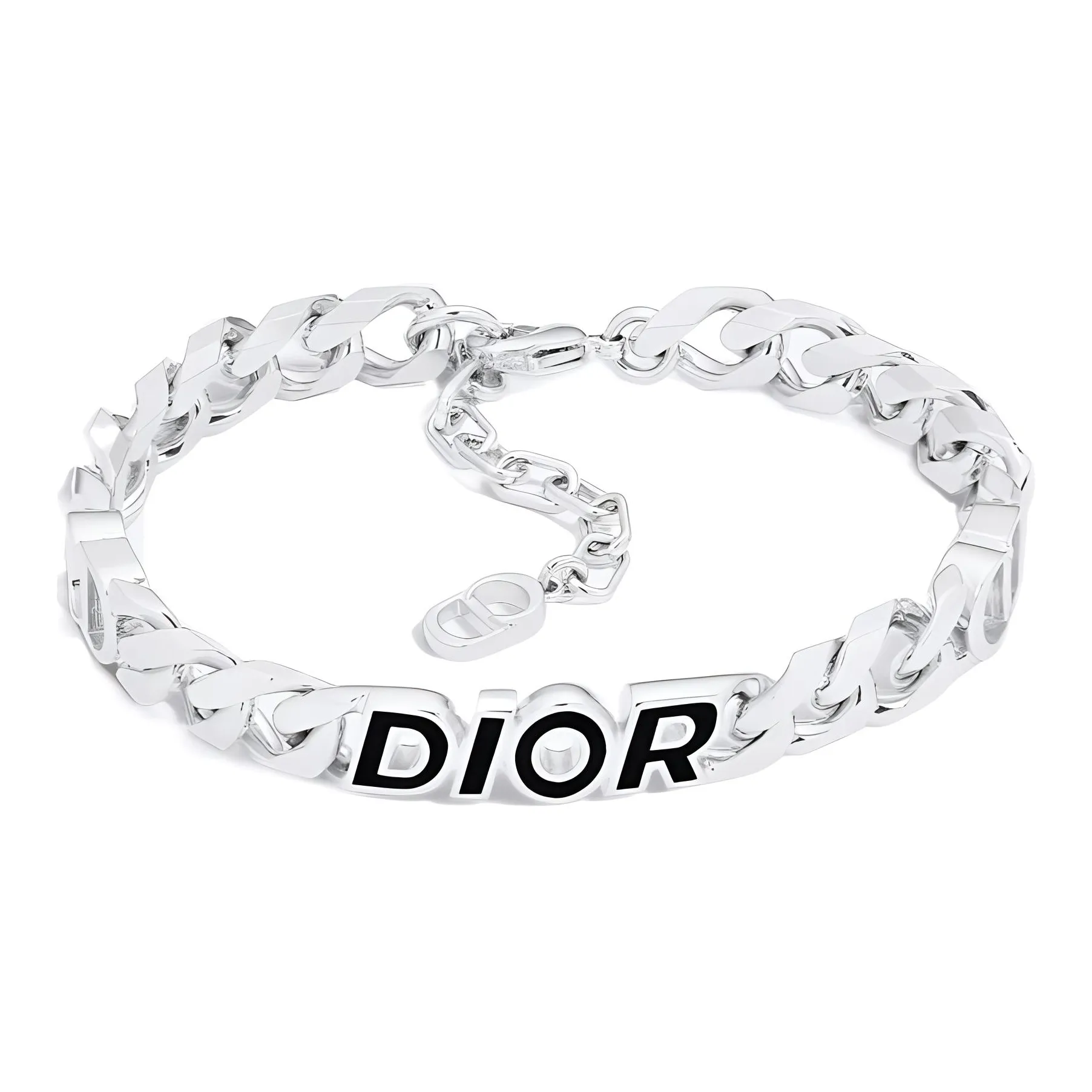 DIOR Brass Resin Bracelets Men's Silver