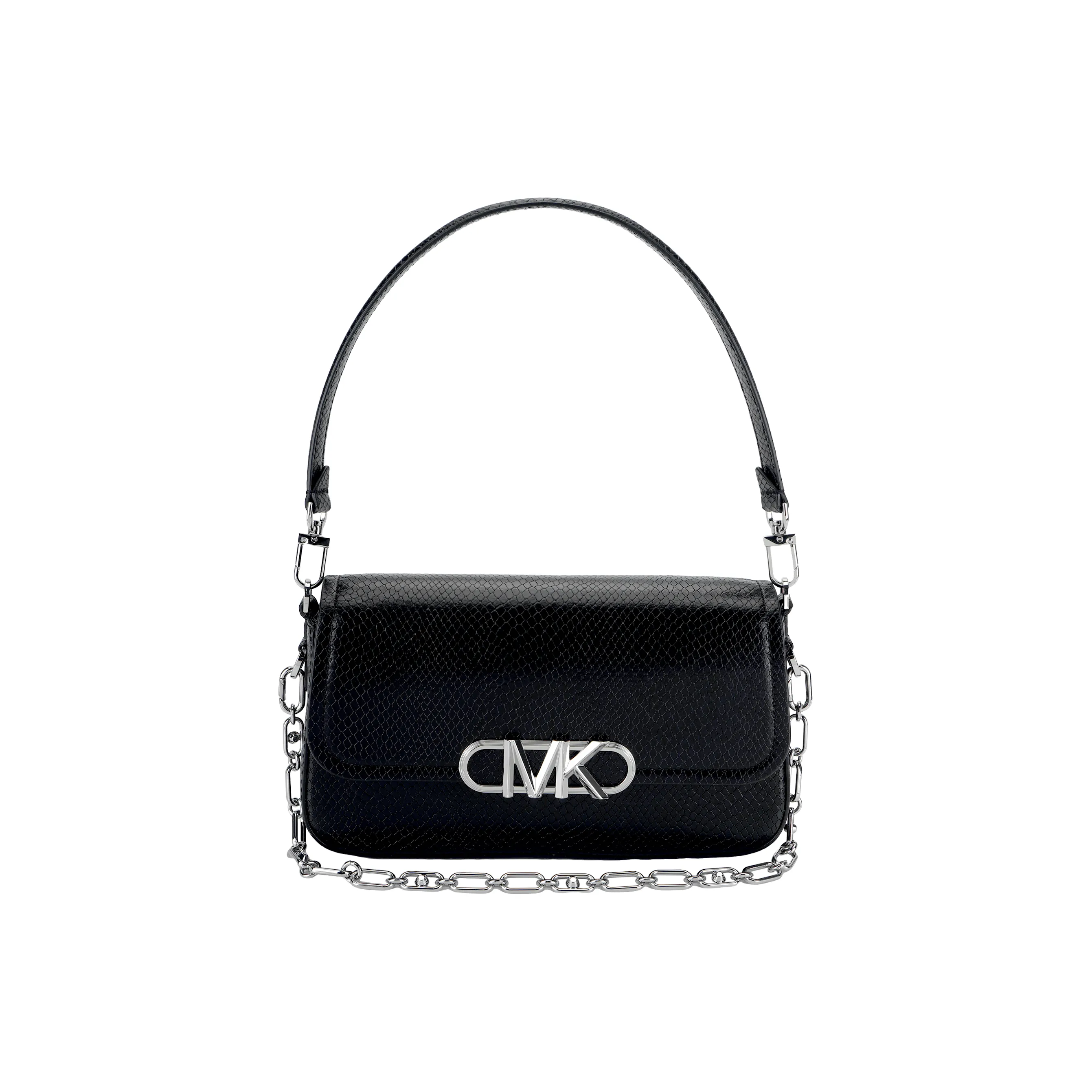 MICHAEL KORS Паркер Змеиная кожа с принтом Тисненая кожа Сумка через плечо Средний Женский Черный