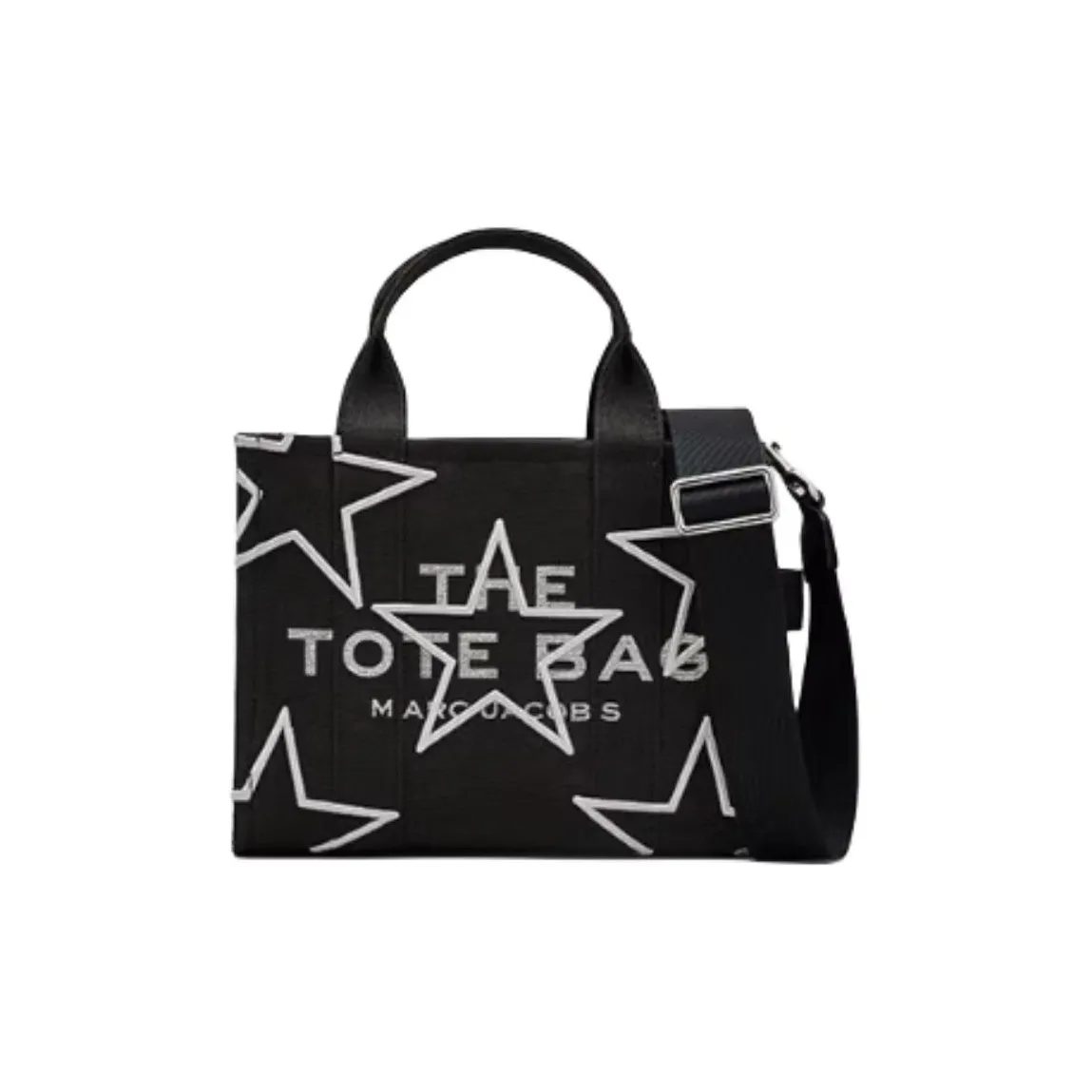 MARC JACOBS Fabric Tote Bag, Shopping Bag, Shoulder Bag, Crossbody Bag, Handbag Trumpets Women's Black
