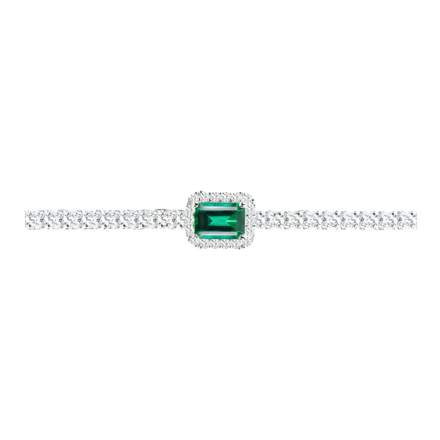 FUNNXI S925 Silver, Cultivated Emerald Bracelets Women's