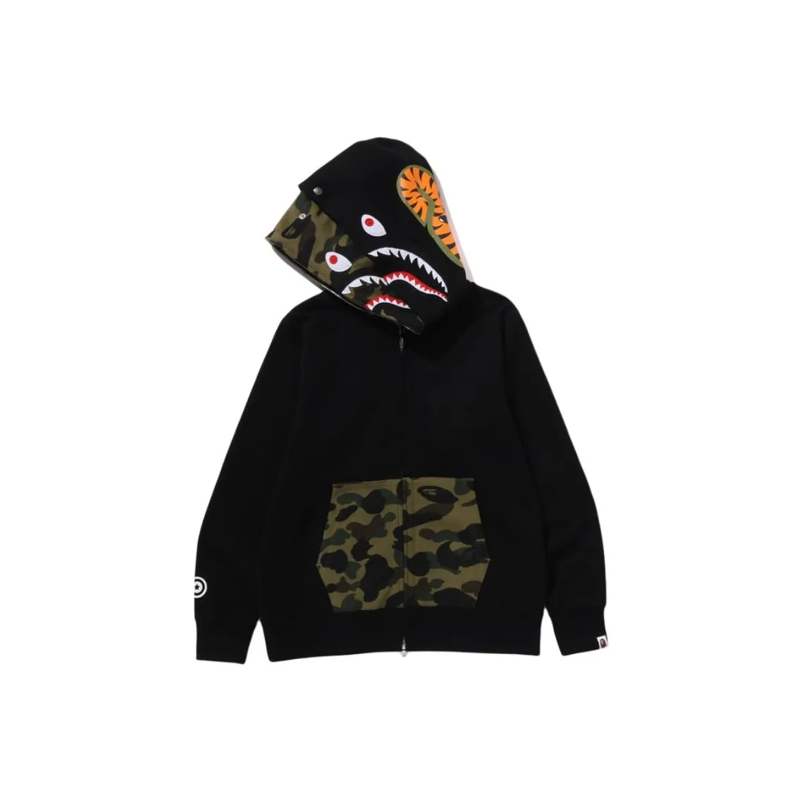 A BATHING APE ® Shark camo Zip up Hoodie