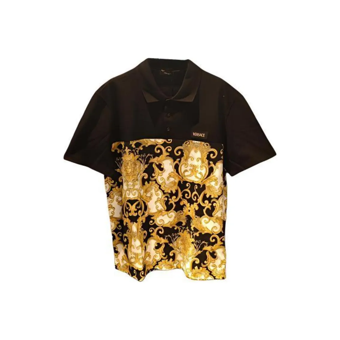 VERSACE Medusa Print Short Sleeves Polo Shirt