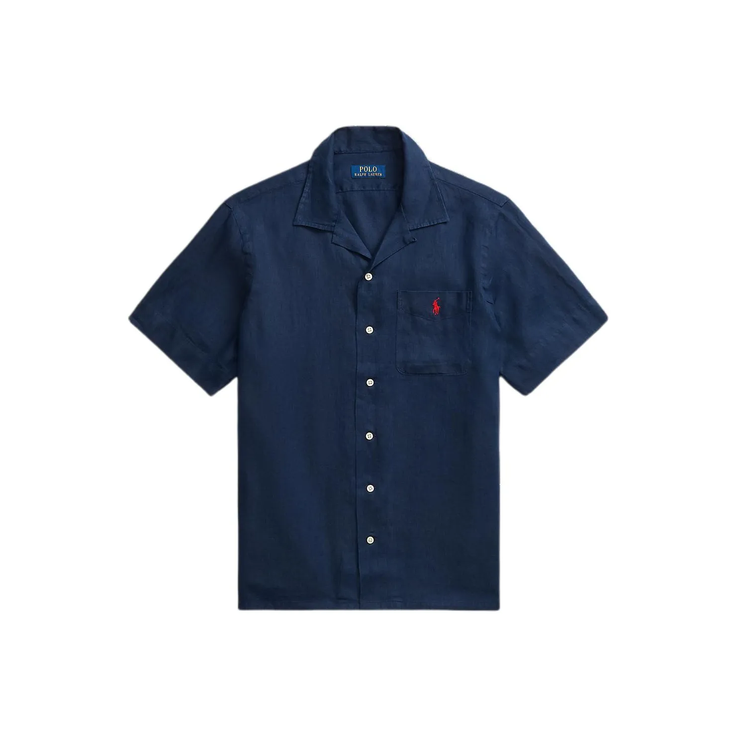 Polo Ralph Lauren Classic Fit Linen Camp Shirt Men's Dark Blue