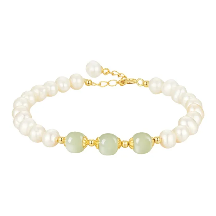 CHINA GOLD Bracelets White Jade/Pale Greenish White Jade Women's