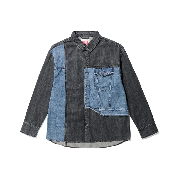 ABLE JEANS Винтажный промытый черный цвет Унисекс Рубашки