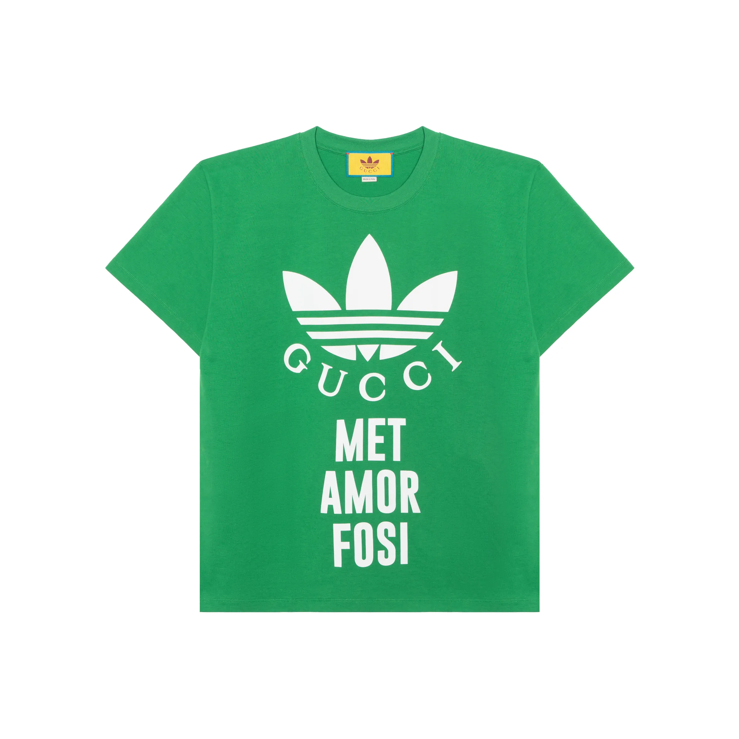 GUCCI Adidas X GUCCI Co Брендированная Серия T Рубашка Мужская Зеленая