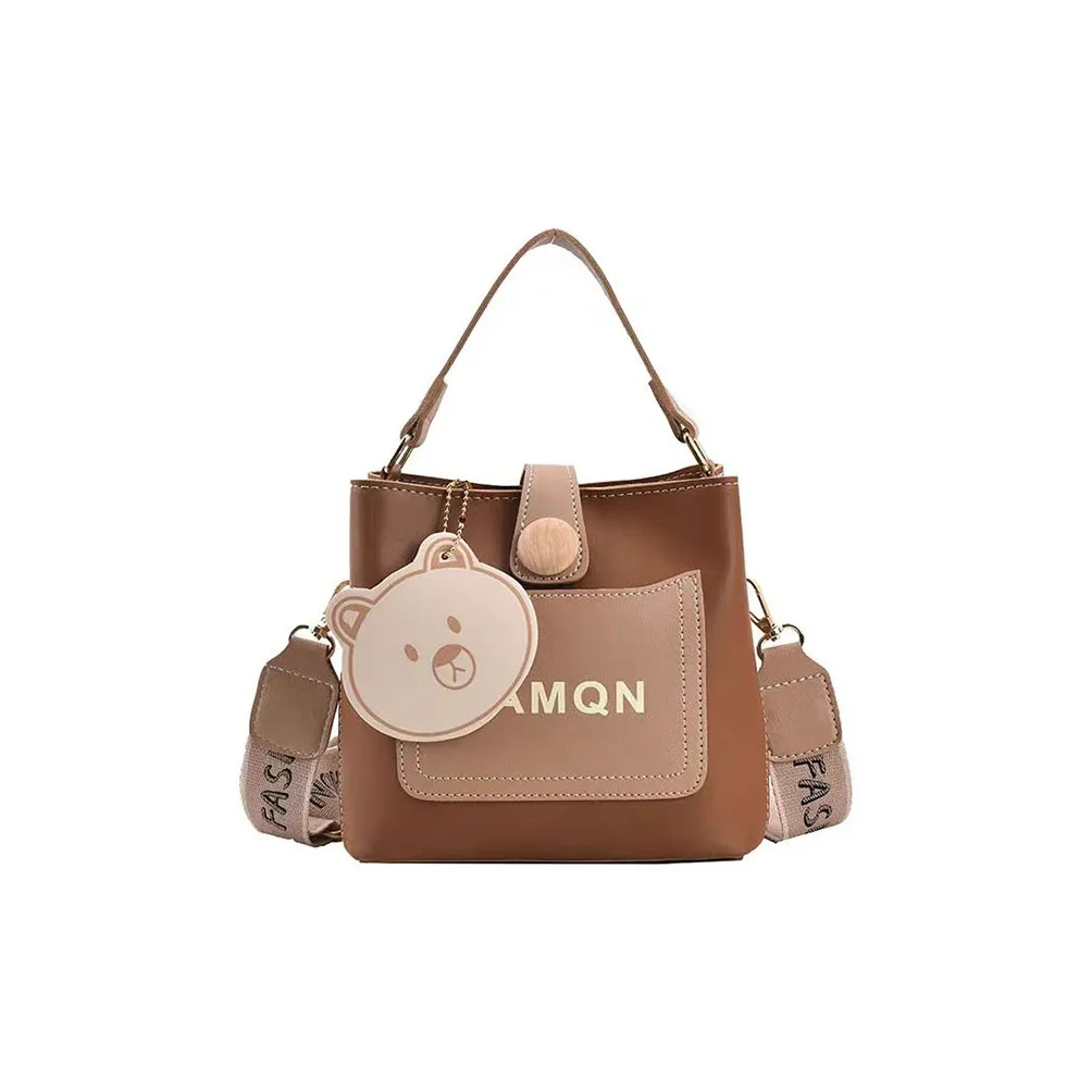 Boniu ПУ (полиуретан) Сумка через плечо Одно плечо Унисекс Хаки Белый