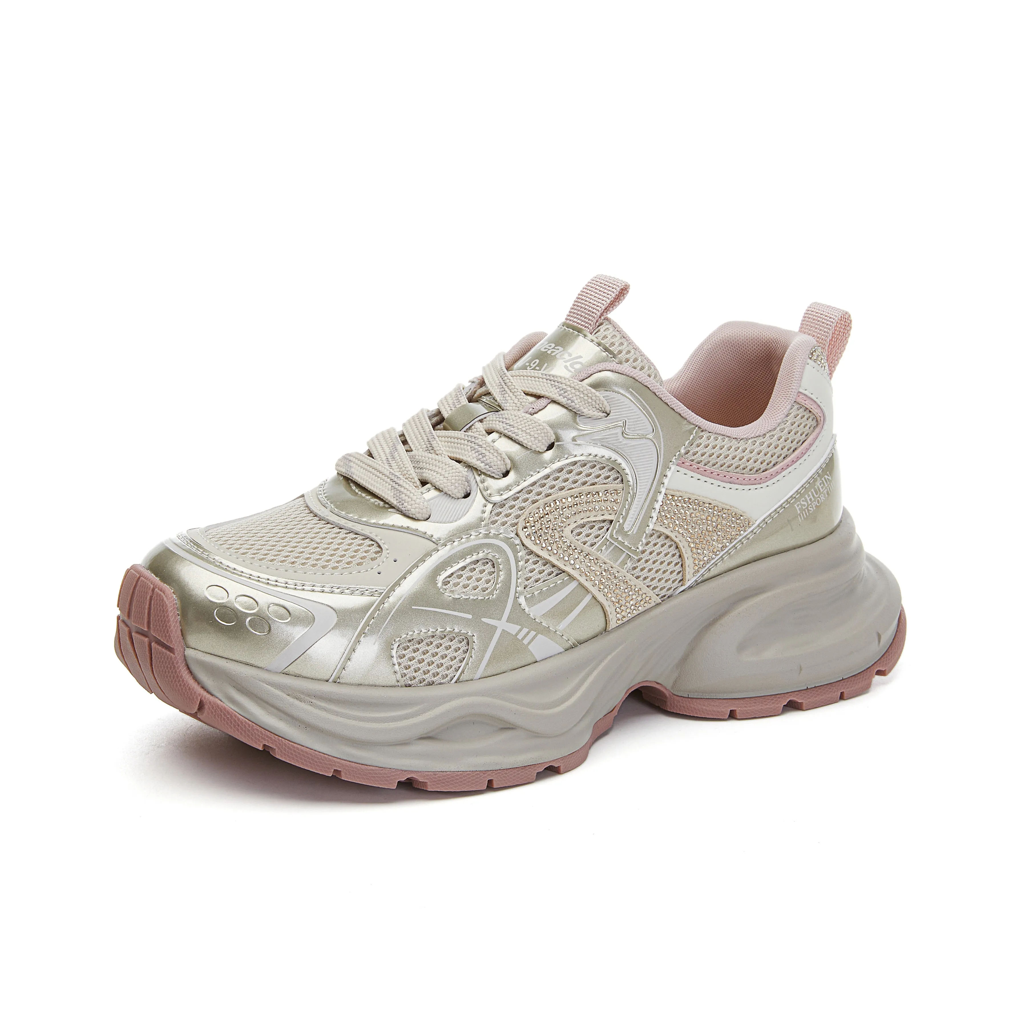 VAEL Противоскользящий Дышащий Легкий Увеличивающий Высоту Низкий Топ Обувь с Толстой Подошвой Женская