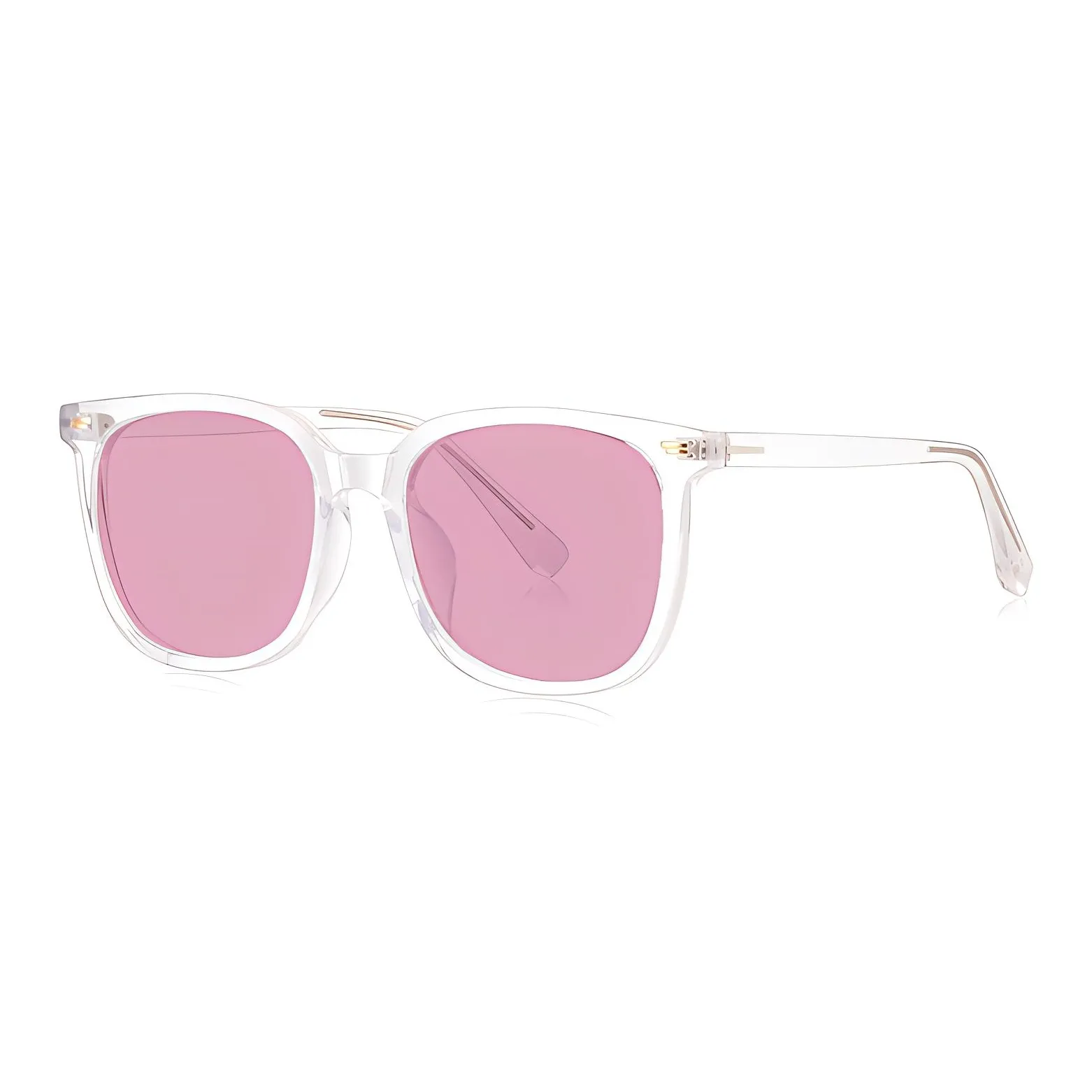 MUZU TR/Memory Plastic Round Sunglasses Unisex