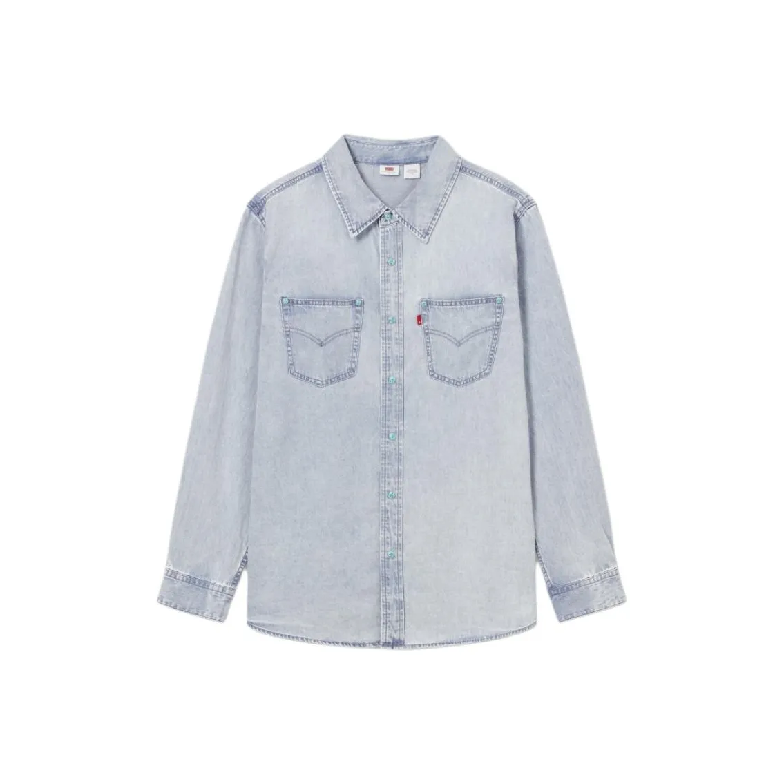 Levis Светло-Синие Мужские Рубашки