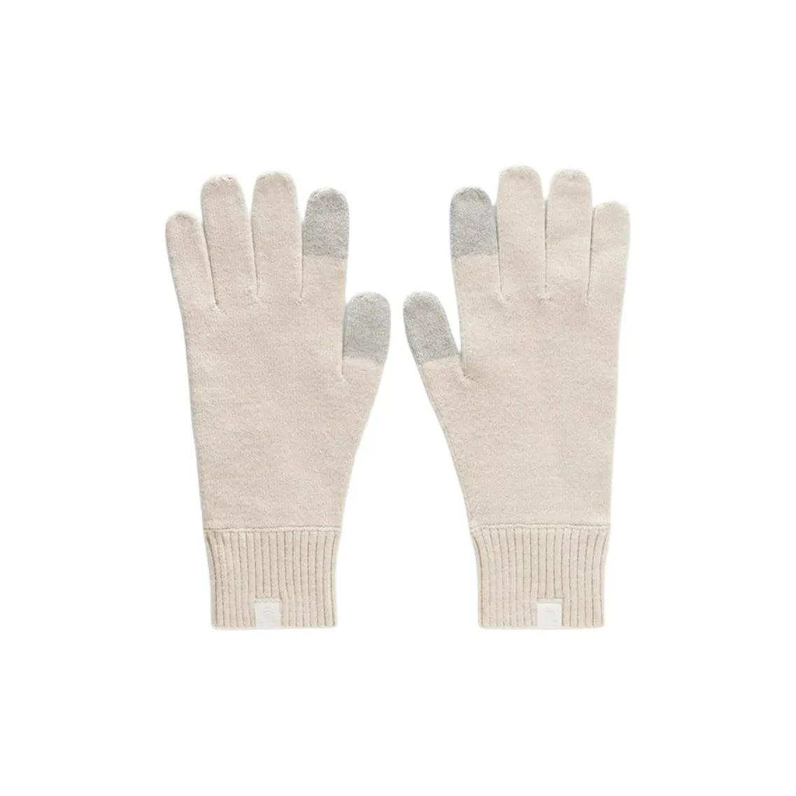 Lululemon Wool Blend Knit Gloves Unisex Mixed Color Bone White