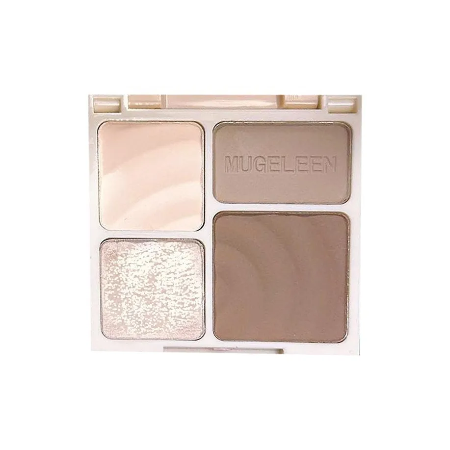 MUGE LEEN 4 цвета Хайлайтер Контуринг Palette Ван-Пис Водонепроницаемый Макияж Длинное Сохранение Контуринг