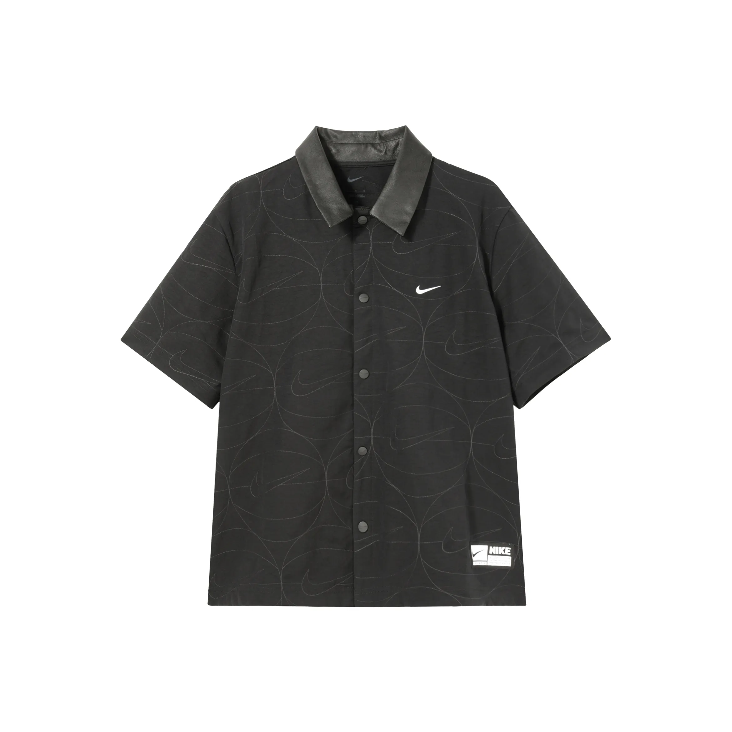 Nike Men's Woven Casual Basketball Short Sleeve Shirt Black