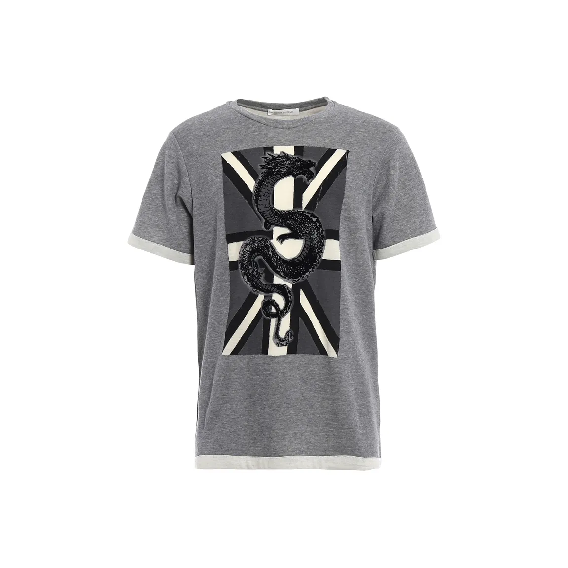 BALMAIN Серый Мужской T-Рубашки