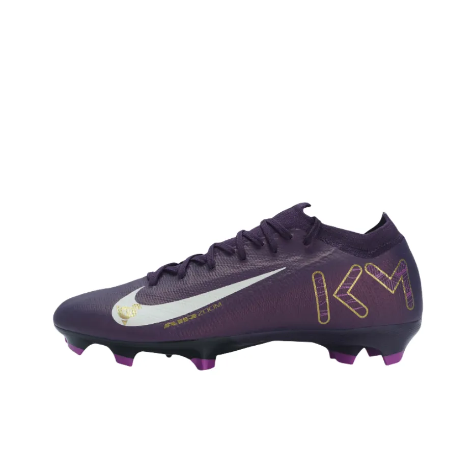 Nike Mercurial Vapor 16 Pro FG Rubber Long Studs Natural Ground Anti Slip Wear Resistant Soccer Shoes ROSE Men's Purple
