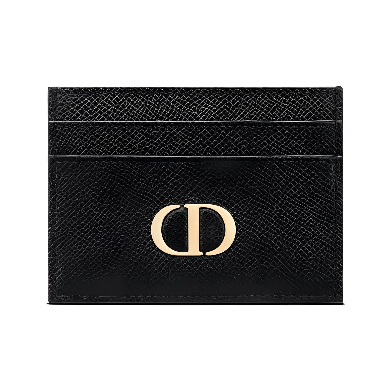 DIOR 30 Montaigne Коровья кожа зернистая текстура держатель для карт держатель для карт стандартный женский черный