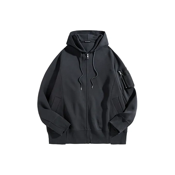PEACEBIRD MEN Solid Color Casual Sports Coat Sweatshirt Unisex