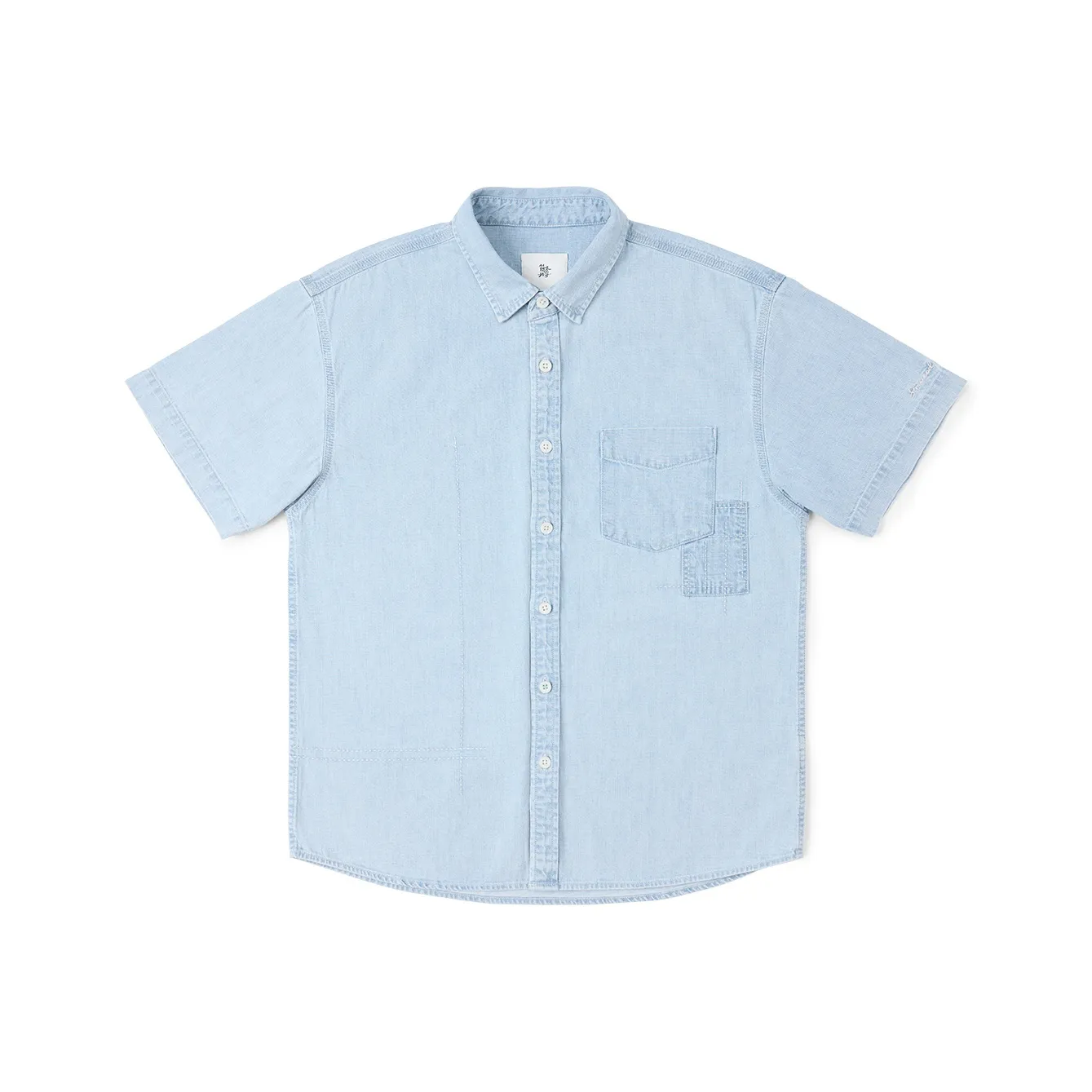 SIMWOOD Washed Light Blue Men's Shirts SIMWOOD Промытый Светло-Синий Мужские Рубашки