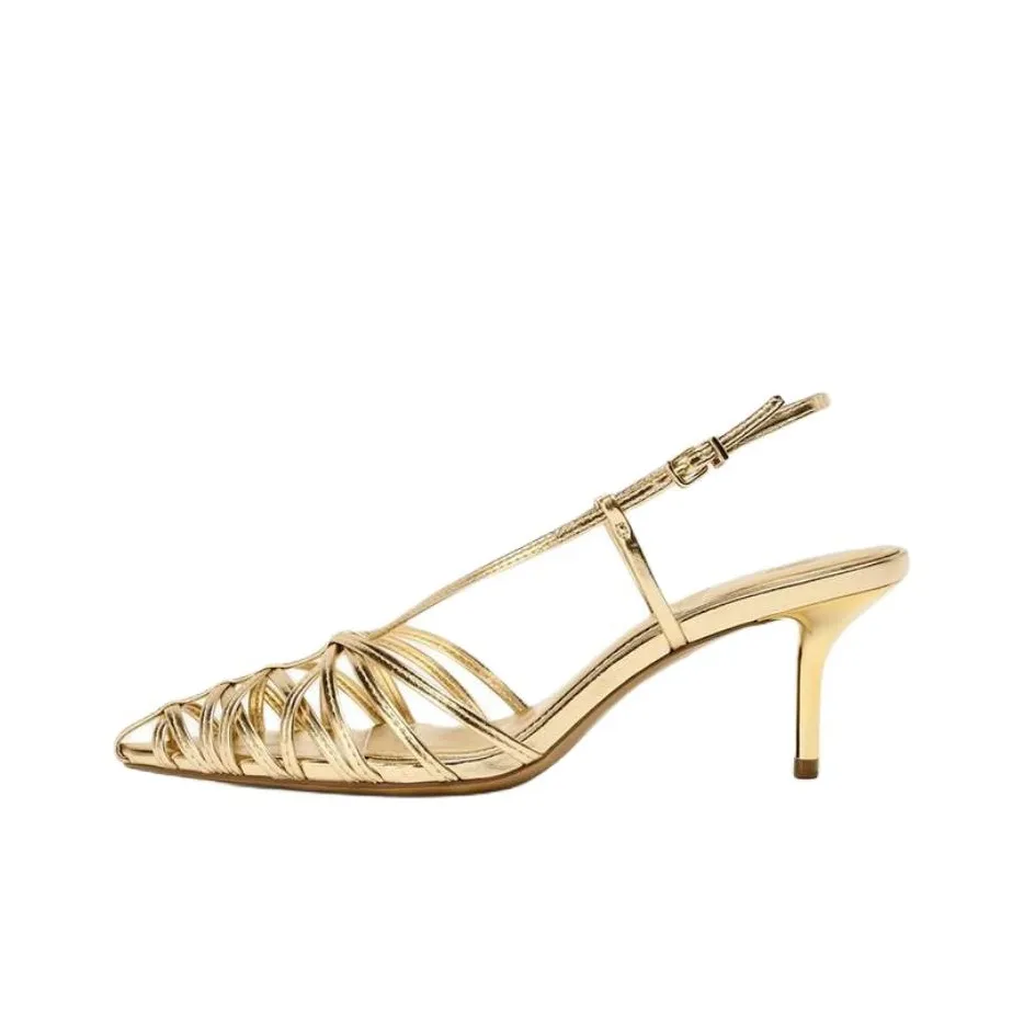 ZARA Узкий каблук Высокие каблуки 8,5 см Женские Золотые