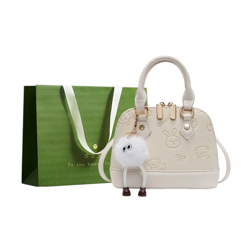 Three Ducklings ПУ (полиуретан) Сумка Женская Экрю Белый Коричневый Бежевый Черный