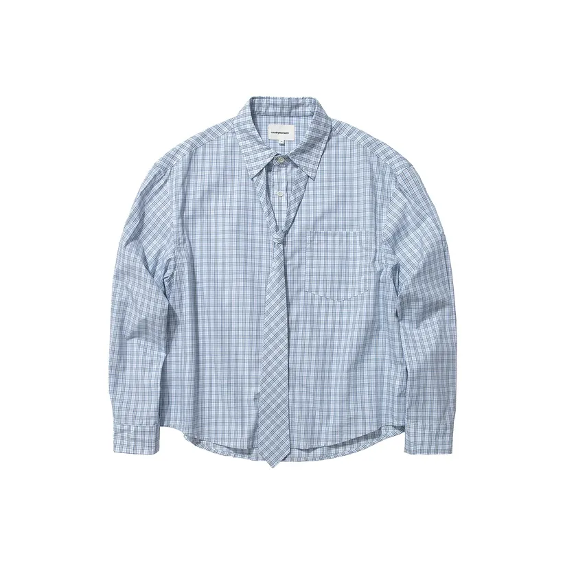 COUNTRY MOMENT Рубашка Унисекс Синяя и Зеленая Клетка