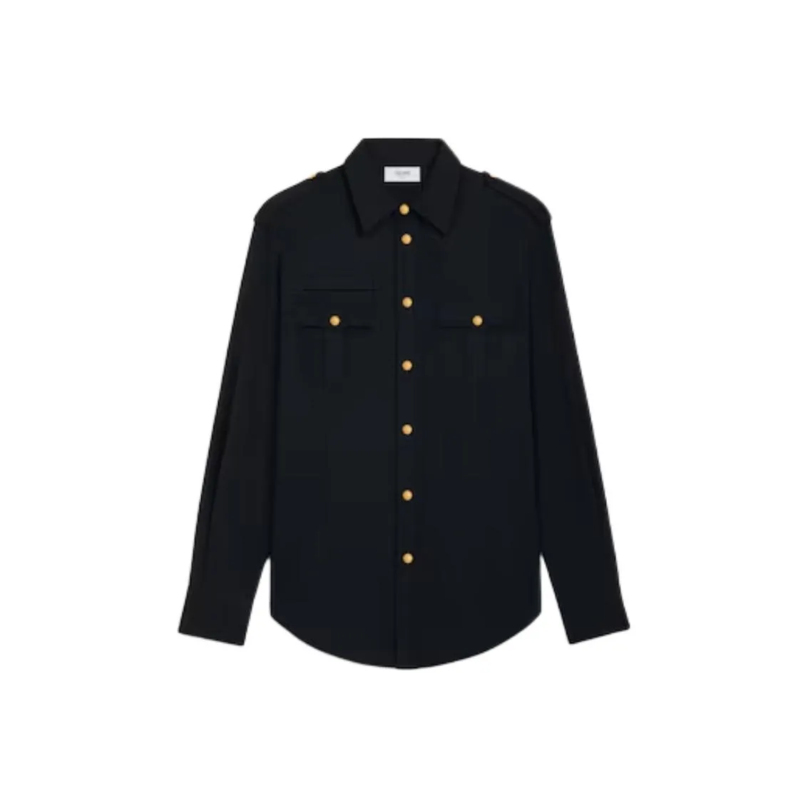 CELINE Military Collared Button Up Shirt