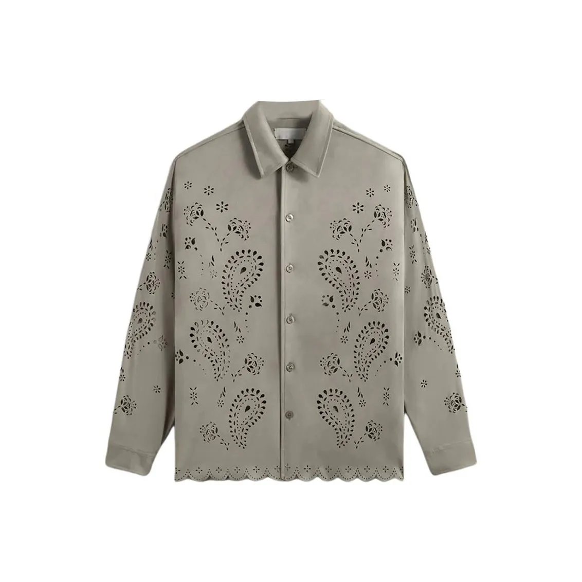 KITH Isaac Microsuede Long Sleeve Button Down Shirt