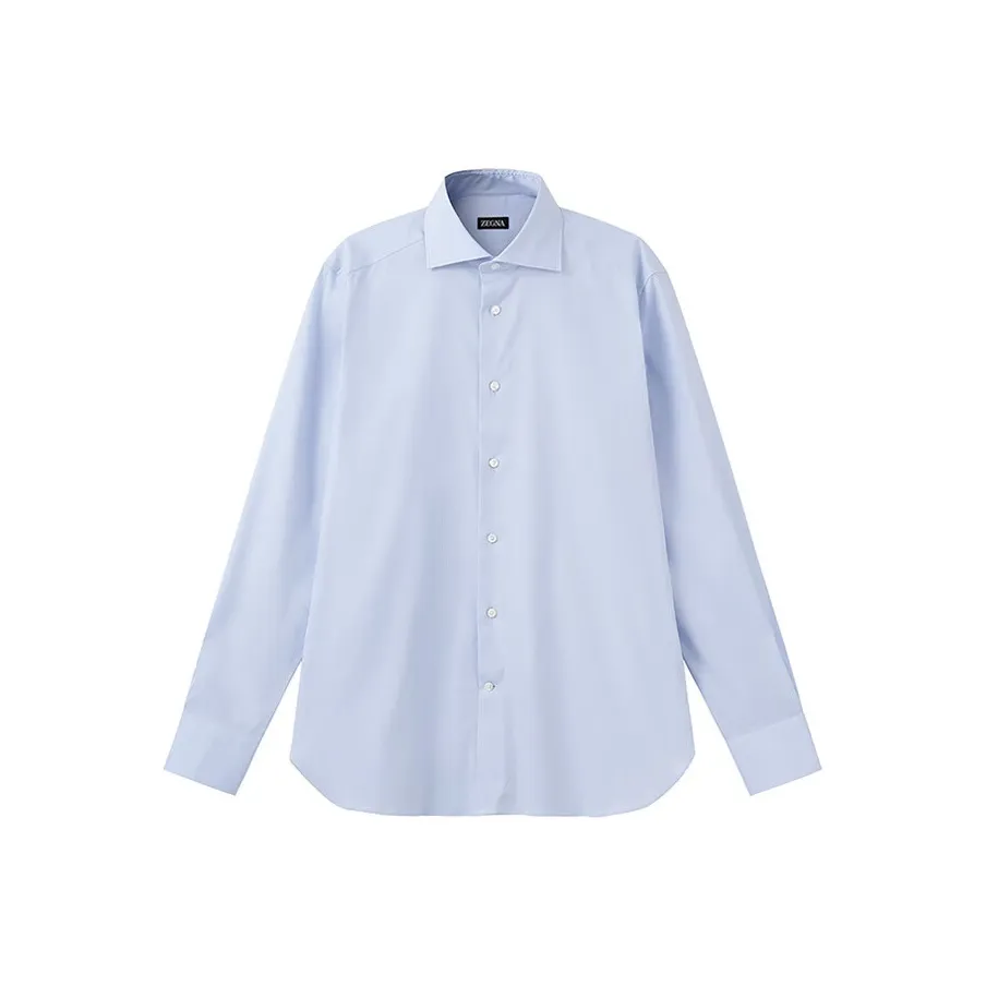 Zegna SS24 Рубашка Мужская Небесно-Синий