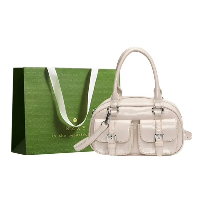 Three Ducklings ПУ (полиуретан) Сумка для боулинга Сумка через плечо Сумка Женская Экрю Розовый Кофейный Красный Черный