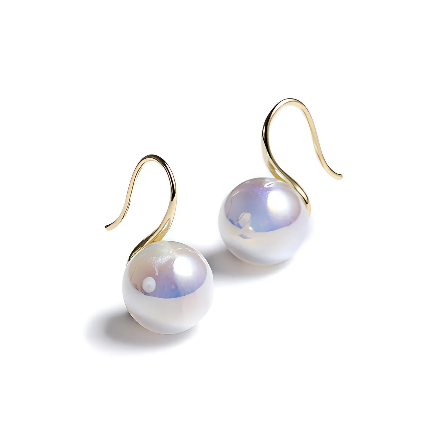 DARA Shell Pearl Stud Earrings Women's