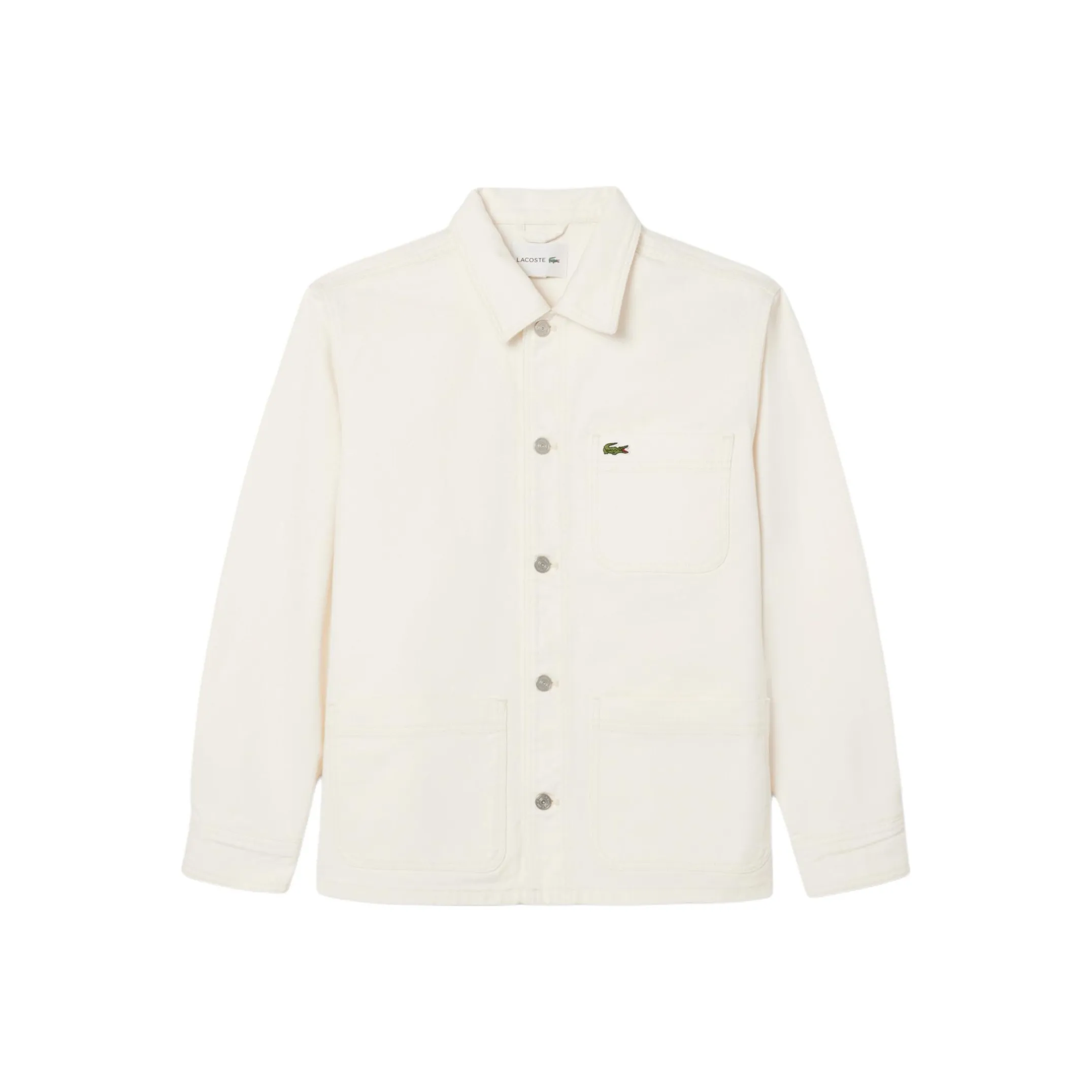 LACOSTE Denim Jacket Men's White