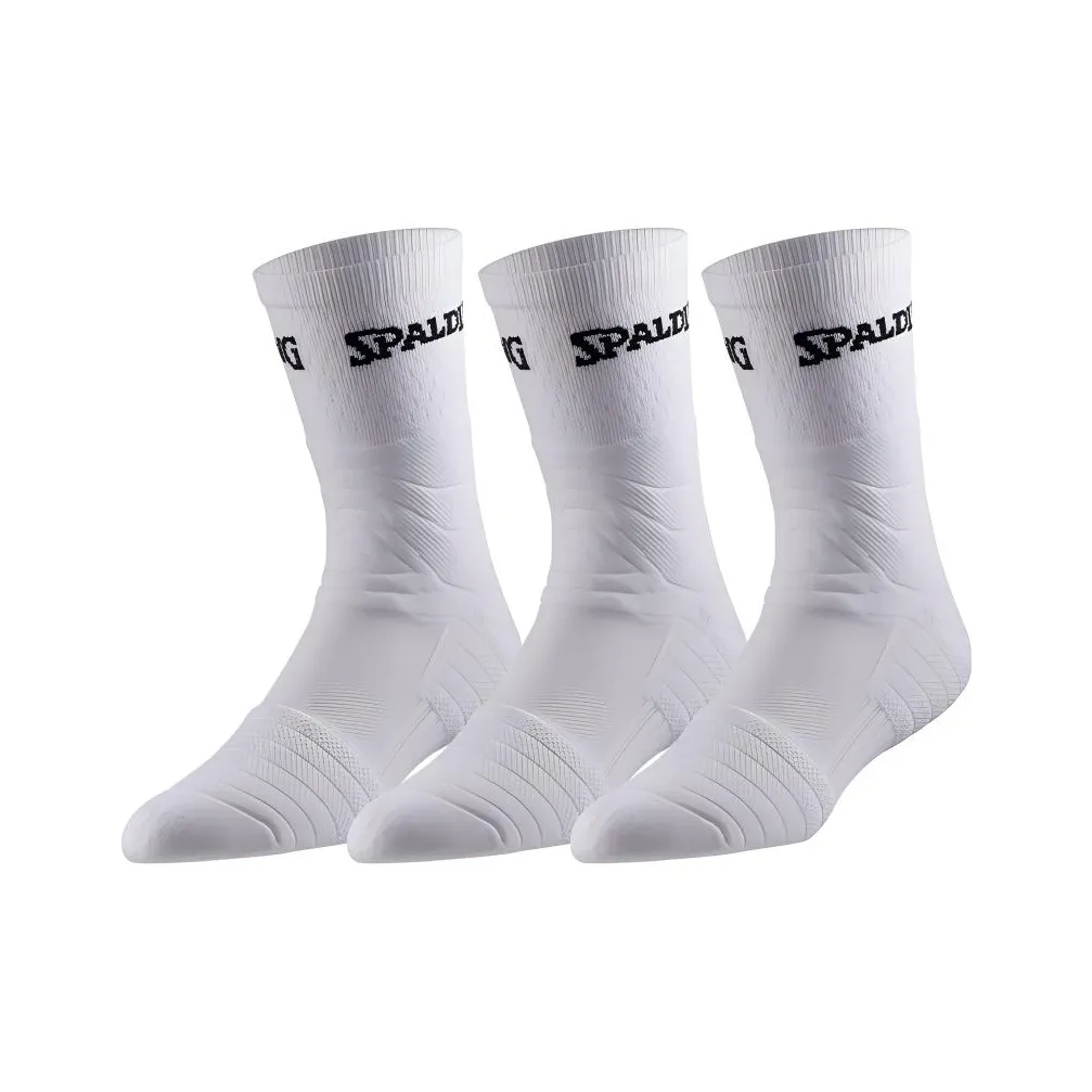 Spalding Белые 3 шт Унисекс Баскетбольные носки